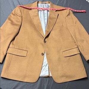 Men's Camel/Tan Single-Breasted Cashmere Blazer - Hart Schaffner Marx